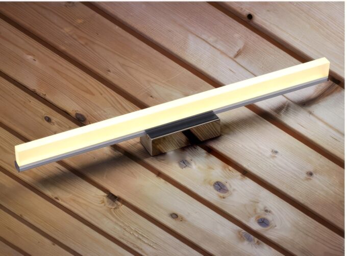htb1n3xjjvxxxxa4xxxxq6xxfxxxk Modern LED light fixture on a wooden ceiling.