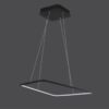 Modern black pendant light with LED on gray background