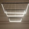 LC-011-AC14-S01-A- (13) Modern LED pendant lights in geometric shapes hanging from ceiling.
