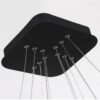 LC-011-AC14-S01-A- (15) Modern black pendant light with multiple adjustable cables hanging from a ceiling.