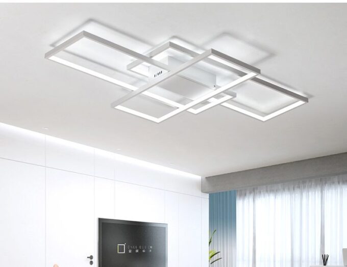 Contemporary-Square-Ceiling-Light Multi Square LED Ceiling Lamp