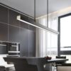 Modern-LED-dining-room-chandelier-lighting-Nordic-restaurant-long-hanging-lights-office-fixtures-Bar-illumination-study.jpg Modern kitchen interior with pendant lighting over island.