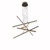 MD19103-6 (Black) Modern black linear pendant light with unique geometric design.
