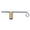 $_10 (6) Gold brass wall sconce with black bar and ring detail
