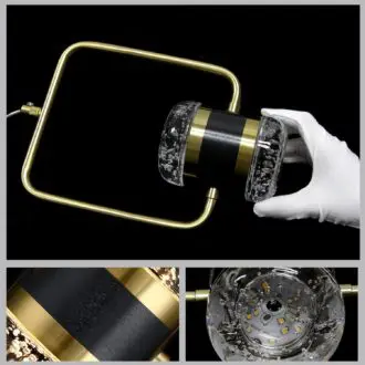 Luxury crystal and gold modern wall lamp design elements.