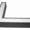 L-Shape Connector-Resized L-shaped modern black frame with a sleek design on a white background, ideal for contemporary interior decor.