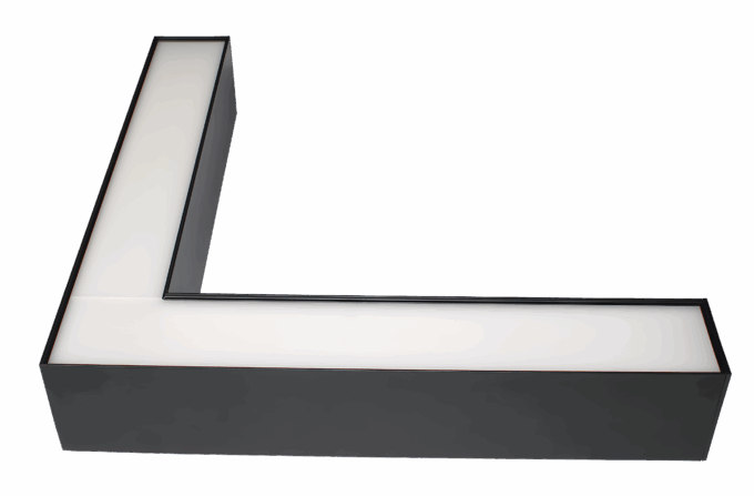 L-Shape Connector-Resized L-shaped modern black frame with a sleek design on a white background, ideal for contemporary interior decor.