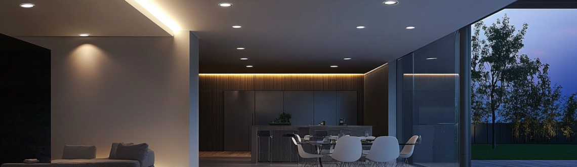 Modern living room with stylish LED lighting and contemporary decor trends for 2025.