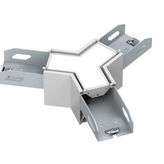 Star-shaped metal connector for industrial applications with multiple attachment points, isolated on white background.