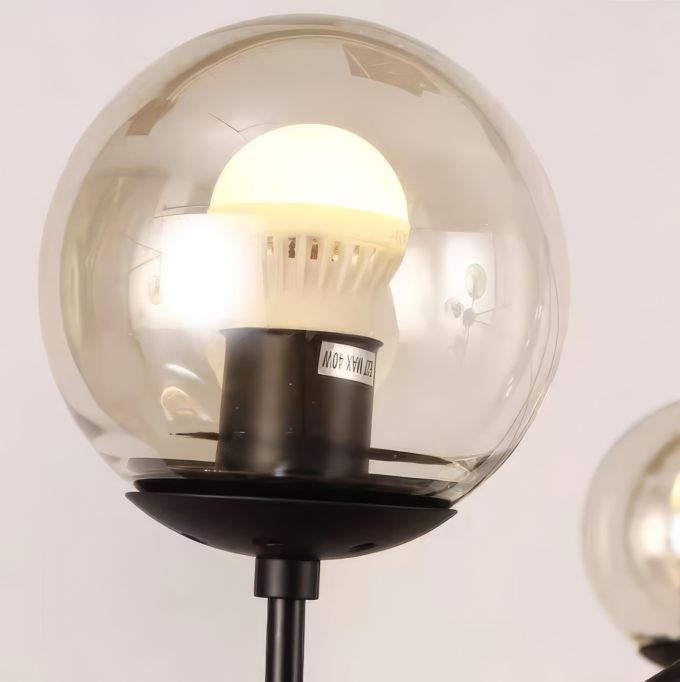 Image_2026-08-01_160831_910 Modern glass globe floor lamp with LED bulb, sleek design for contemporary home lighting.
