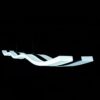 2 Modern wavy LED pendant light fixture against a dark background.
