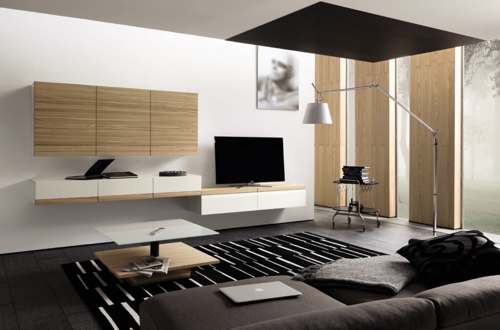 minimal-design-media-center-with-wall-cabinet
