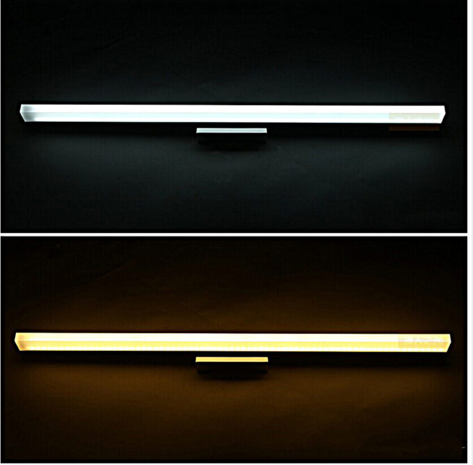 htb1dzlzjxxxxxcvxfxxq6xxfxxxf Wall-mounted LED light bars in cool and warm white on a dark background
