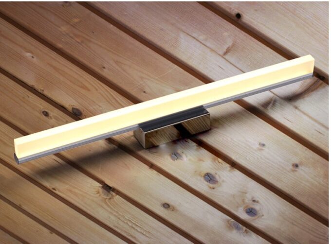 htb1n3xjjvxxxxa4xxxxq6xxfxxxk Modern LED light fixture on a wooden ceiling.