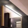 htb1w4jejvxxxxc0xxxxq6xxfxxxn Modern bathroom mirror with overhead LED lighting and glass shelves.
