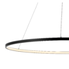 matte-black-jonathan-y-pendant-lights-jyl7220a-77_1000 (Custom) Modern black ring pendant light fixture with LED illumination, suspended by cables, minimalist contemporary design.