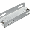Linkable Bracket Metal bracket for equipment mounting, featuring multiple holes and slots for secure installation and durability.