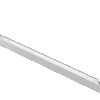 Seamless-Pendant-Office-Light (4) Suspended linear LED light fixture with sleek, modern design against a black background.