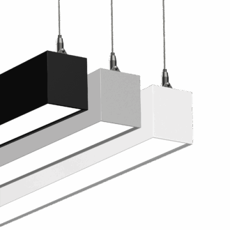 Modern black and white pendant ceiling lights with sleek, minimalist design.