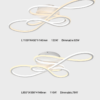 3cbee3c45f29fad0afadf0f5b6862c95 Modern dimmable LED ceiling lights with size specifications.