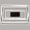Rectangle-Modern-led-Dinning-Room-Suspension-Luminaire (4) Abstract geometric frames in a tunnel perspective on gray background.