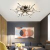 New-Arrival-Black-Finish-Modern-Led-Ceiling-Lights-For-Living-Room-Master-Bedroom-Fixtures.jpg (3) Modern branch-shaped ceiling light in a stylish living room with art.