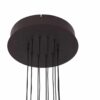 MD19103-6 (1) Modern black pendant light with multiple hanging cables, isolated on white background.