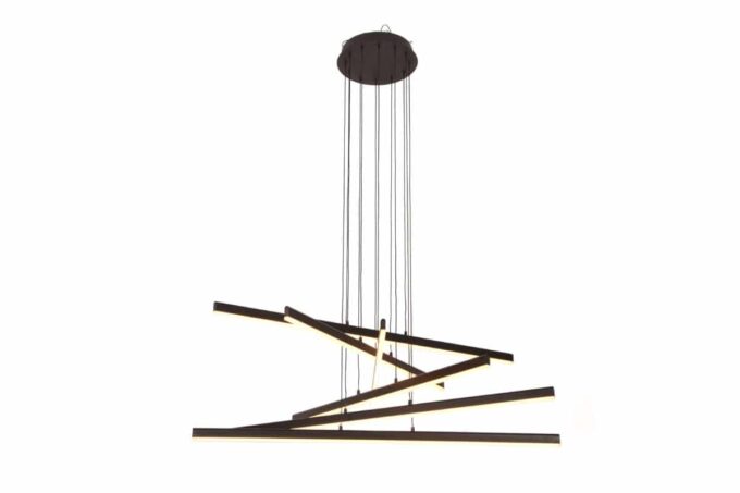 MD19103-6 Modern ceiling pendant light with six dimmable LED bulbs, ideal for elegant home interior design
