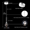 51-JjEFZACL._AC_SL1000_ Modern pendant light with adjustable height and detailed dimensions showing crystal design.