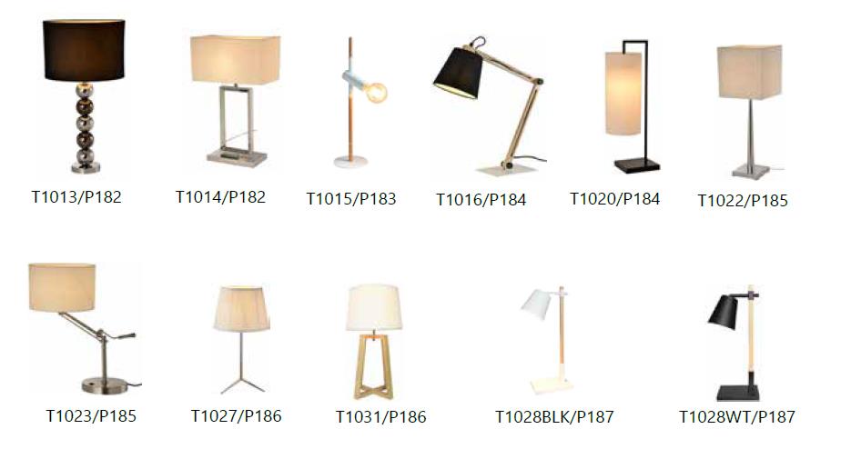 Table Lamp Catalog Snippet
