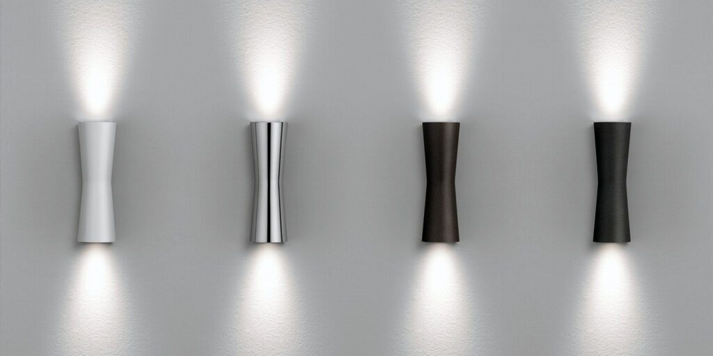 Accent Wall Sconce in Matte Gray Chrome Black Dark Bronze