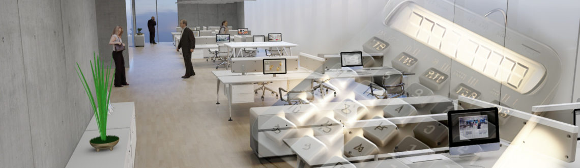 Calculator LED Lighting Inside Office