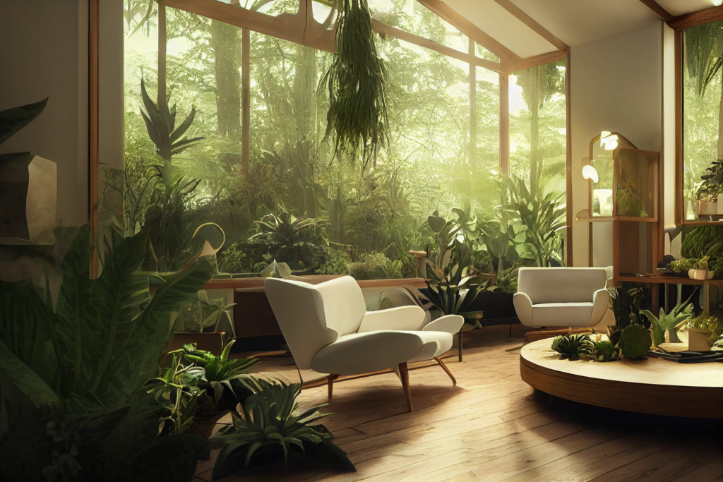 Room Filled With Green Plants and Natural Light 