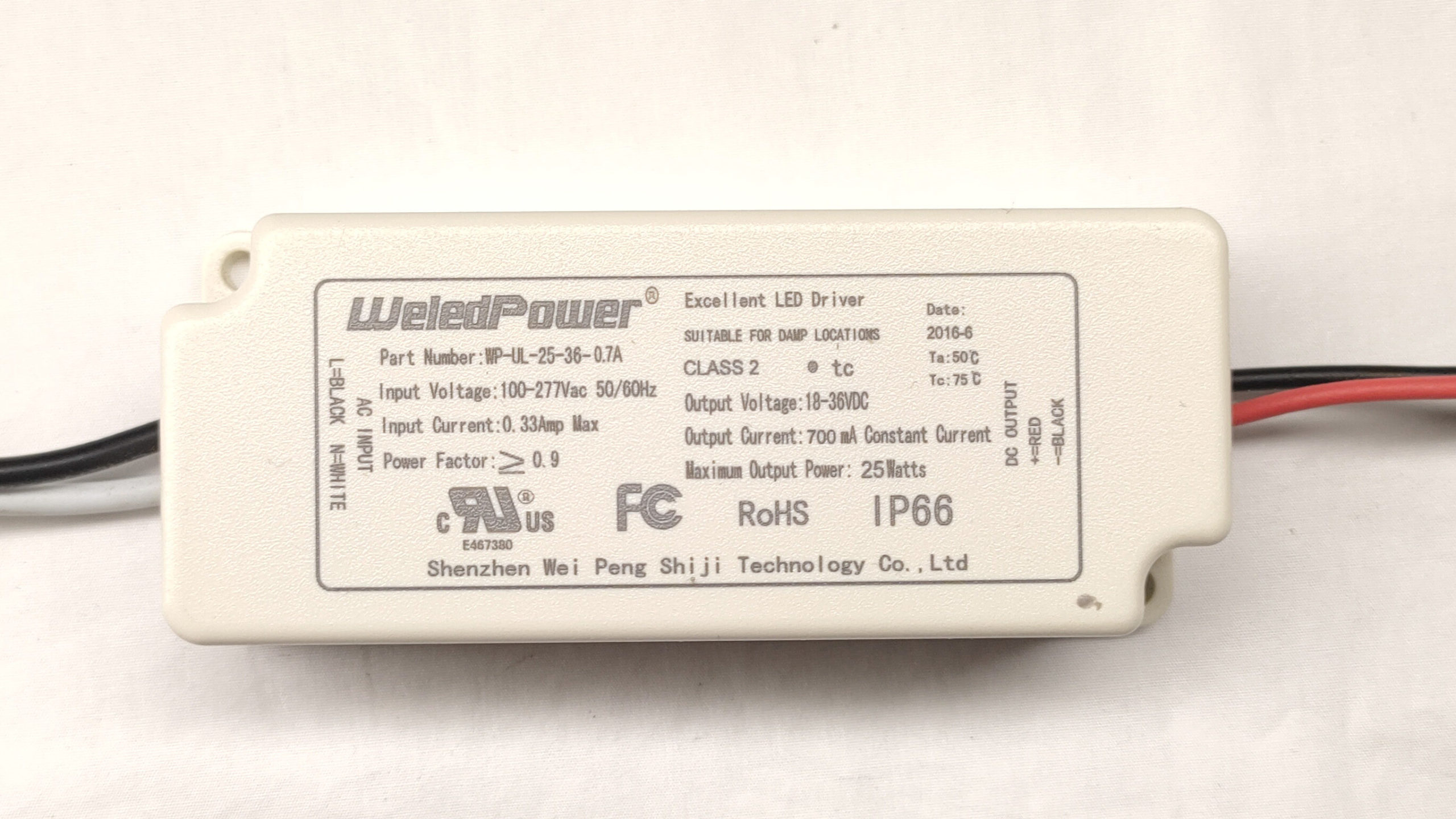 25 watt LED driver close up