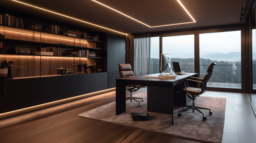 Ambient Lighting In Modern Private Office