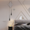 modern-teardrop-pendant-light (9) two bedroom bedside pendant light in black finish