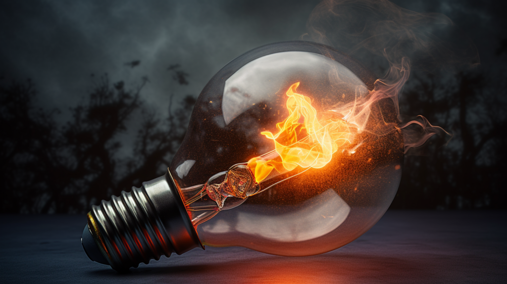 illustration of a burned out bulb