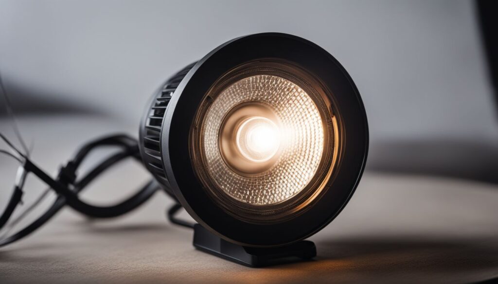 A photo of an LED light with a burnt-out driver, showcasing different people and their unique styles. small round light with wires sticking out