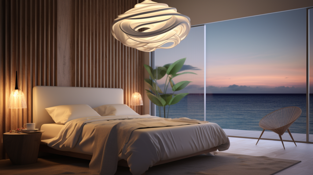 coastal interior design modern led pendant light concept