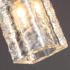 Elegant crystal gold square pendant light fixture, ideal for luxury interior home decor
