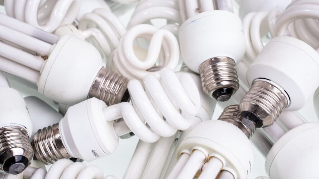 CFL Light Bulbs Piled Up