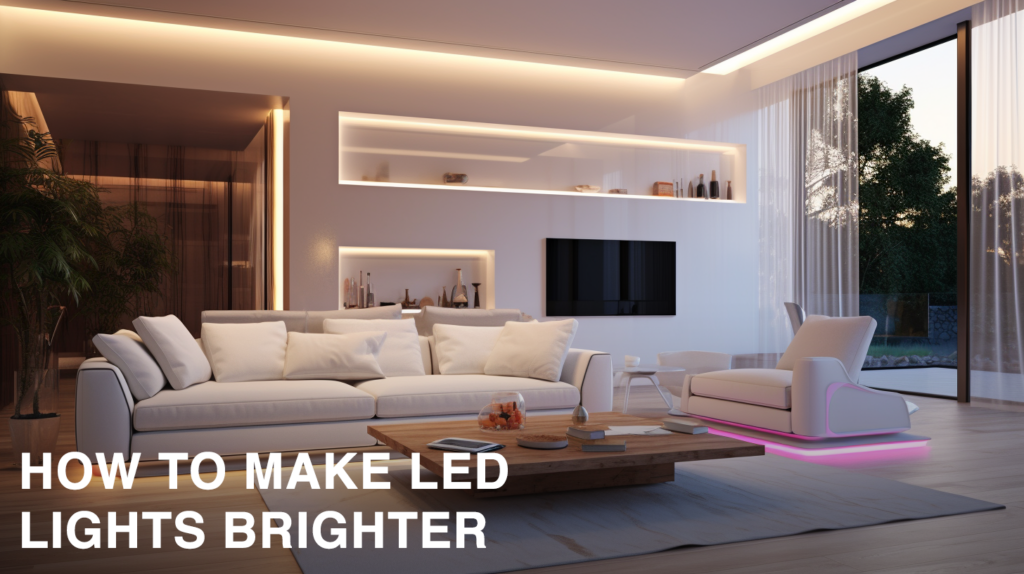 A close-up photo of an LED light bulb surrounded by darkness, featuring different faces, hairstyles, and outfits. How To make LED Lights brighter featured image