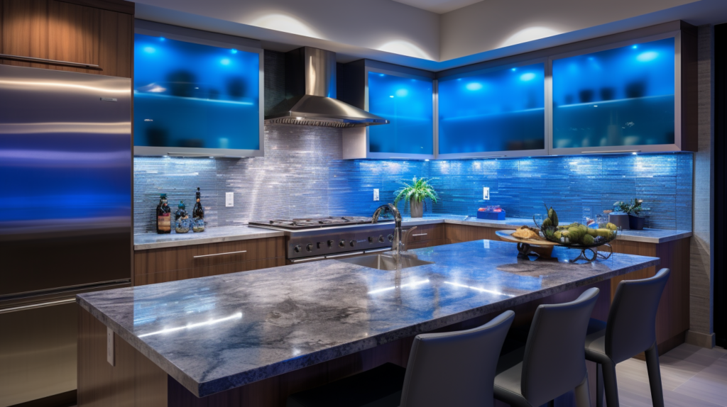 well lit kitchen with properly spaced luminaires