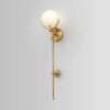 3 Marble Bronze Gold Round Wall Sconce