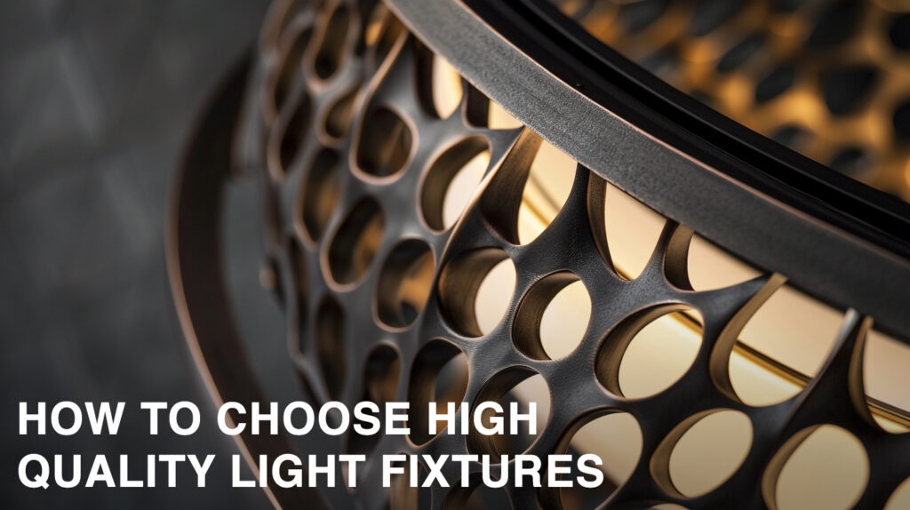 a modern, sleek light fixture, highlighting its elegant design, intricate details, and high-quality materials