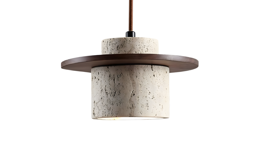 natural stone pendant light fixture