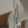 6 (Custom) Custom modern lighting illuminating an open space living room with high ceilings