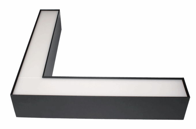 L-Shape Connector-Resized L-shaped modern black frame with a sleek design on a white background, ideal for contemporary interior decor.