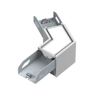 Detailed metal frame structure, angled view, showcasing design elements and material quality. Perfect for construction use.